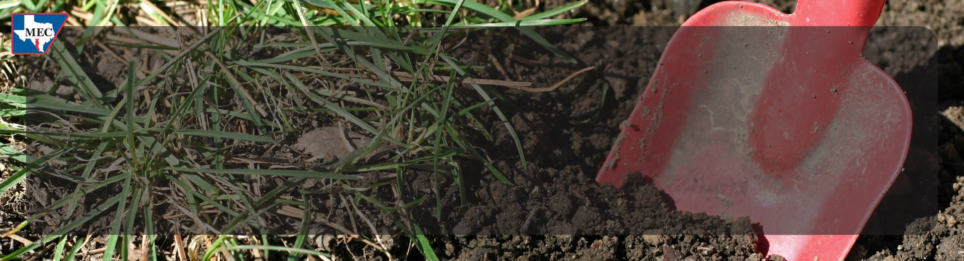 Shovel digging in dirt